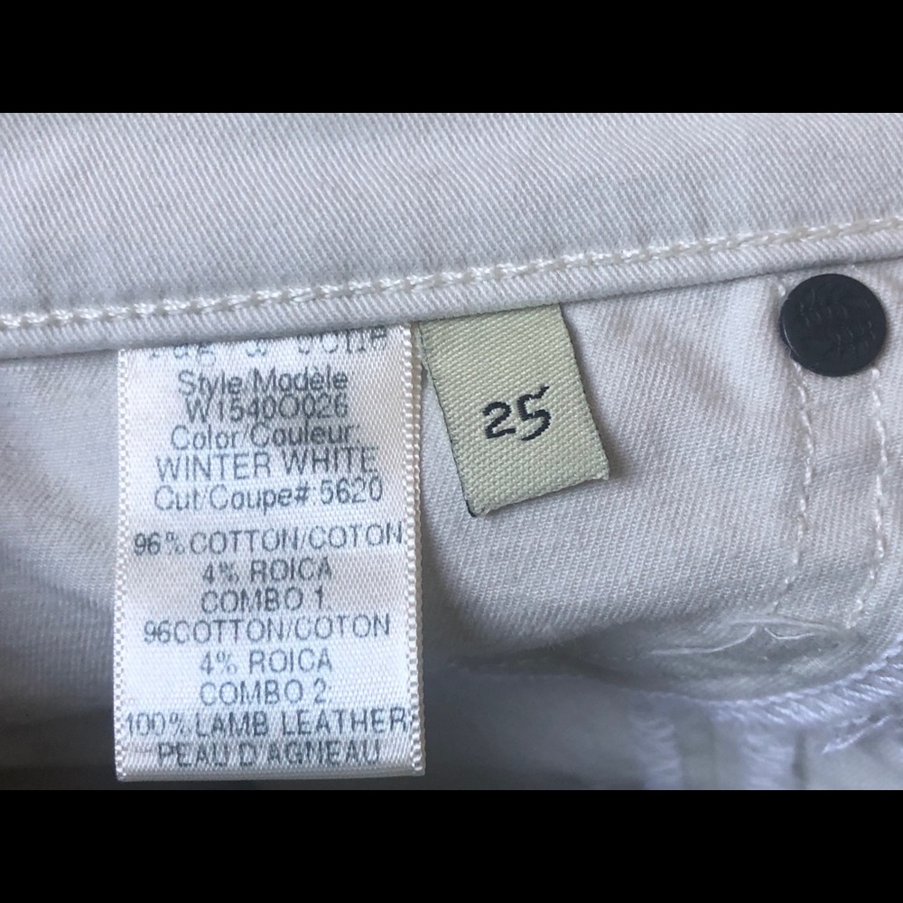 Rag N Bone Grand Prix Winter White Jeans 25 - Picture 6 of 8